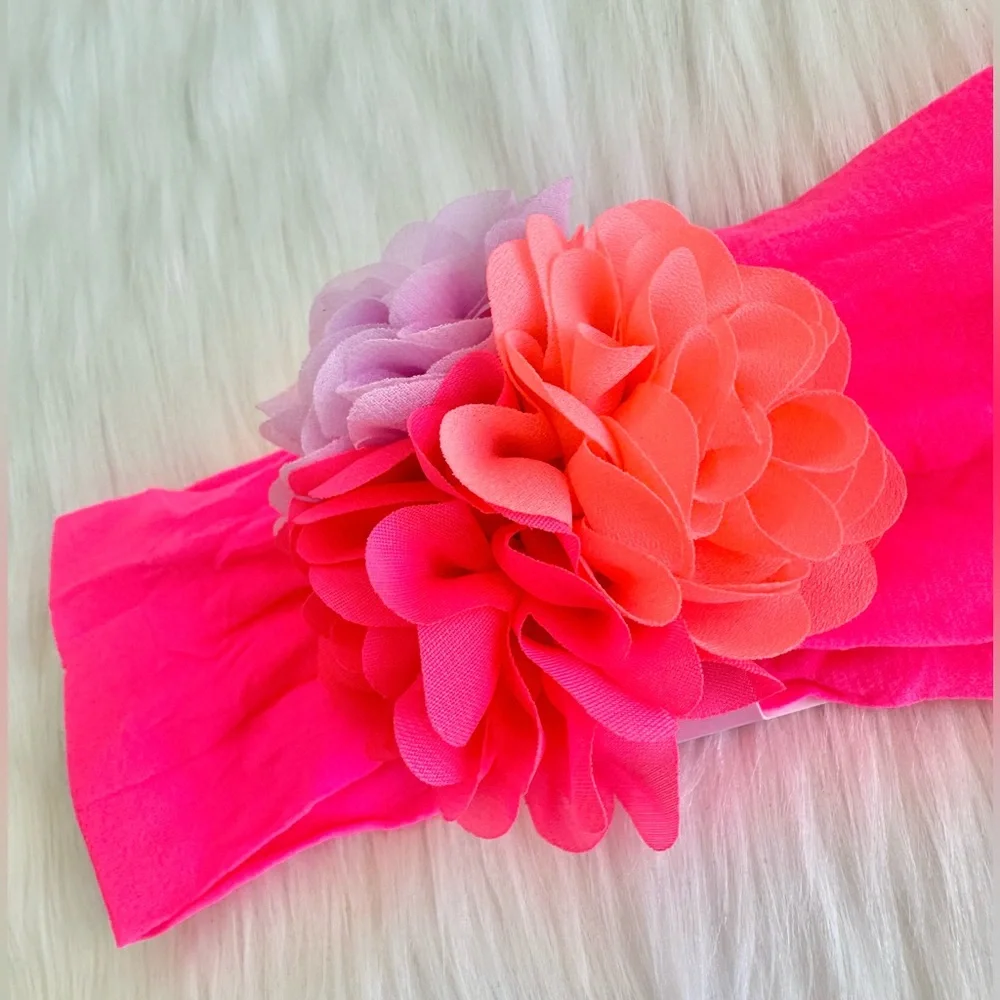 NEON FLORAL CLUSTER HEADBAND